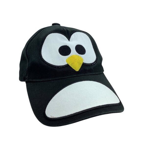 Columbus Zoo & Aquarium Black Penguin Kid Baseball Cap Face Adjustable Strap - Picture 1 of 5